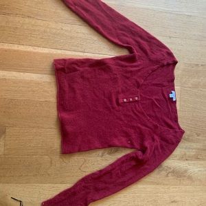 Cranberry cashmere sweater